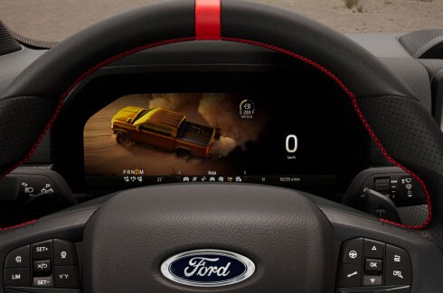 Painel Full Digital de 12.4 ao volante da Ford Ranger Raptor